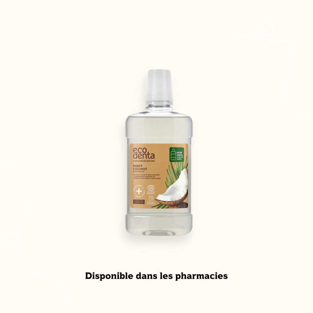 BAIN DE BOUCHE ECODENTA À LA MENTHE ET À LA NOIX DE COCO 500ML