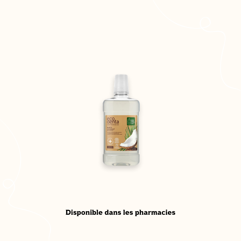 BAIN DE BOUCHE ECODENTA À LA MENTHE ET À LA NOIX DE COCO 250ML