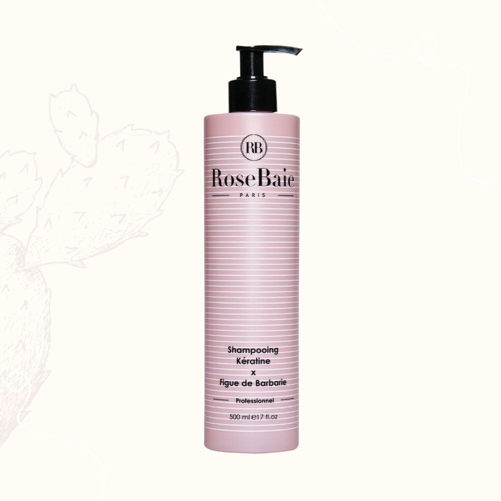 SHAMPOING HUILE FIGUE DE BARBARIE X KÉRATINE ROSEBAIE 500ML