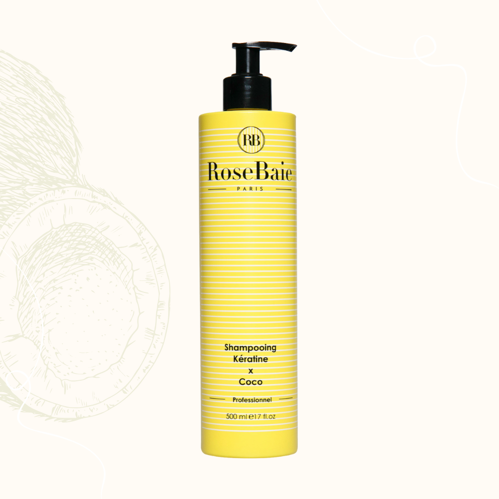 SHAMPOING HUILE DE NOIX DE COCO X KÉRATINE ROSEBAIE 500ML