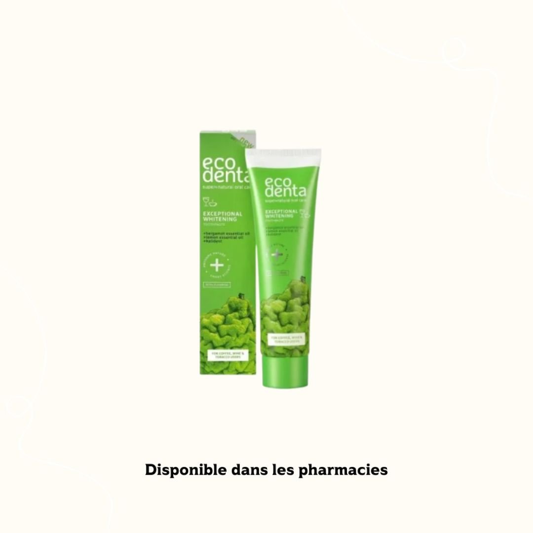 DENTIFRICE BLANCHISSANT ECODENTA 100ML CONTRE LE CAFÉ